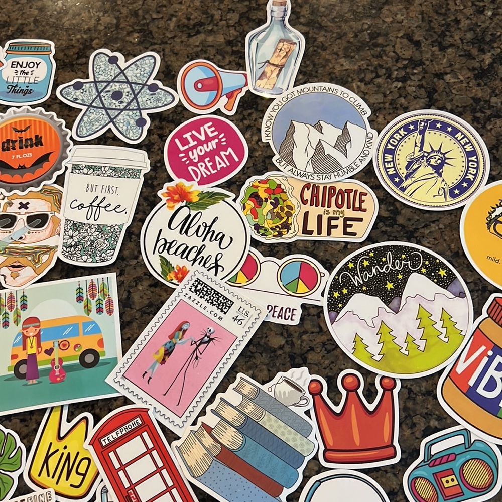 Assorted Stickers / Water Bottle Sticker Bundle (75) - Picture 6 of 8